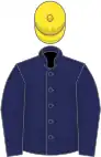 Blue, blue sleeves, yellow cap