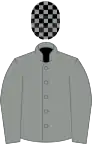 Grise toque échiquetée grise et noire