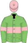 Light green, pink hoop, armlets and cap