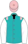 Green, pink Epaulets, White sleeves and Pink cap