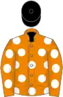 Tangerine, white spots, black cap