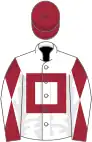 White, maroon hollow box, maroon sleeves, white diablo, maroon cap