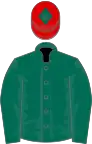DARK GREEN, red cap, dark green diamond