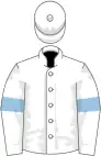 White, light blue armlets