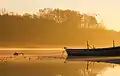 Lever de soleil sur le fleuve Pärnu