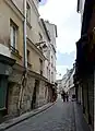 Rue Daubenton vue de la rue Mouffetard.