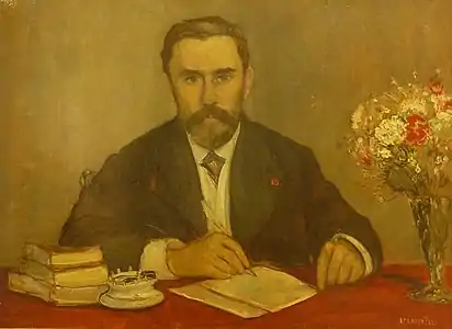Jean-François Raffaëlli, Portrait de Gustave Geffroy, 1917 ou 1918, huile sur toile, musée des Beaux-Arts de Morlaix.