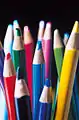 Crayons, une autre icône de G. Boatto ; Acrylique sur carton, 1989, 50&nbsp;×&nbsp;70&nbsp;cm.