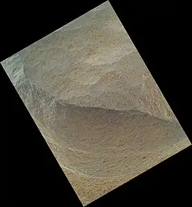 Photo prise par la caméra microscope MHALI de la roche Bathurst Inlet(30 septembre)