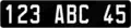 Plaque d'immatriculation automobile entre 1950 et 1993 - Format long