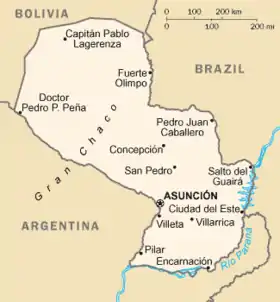 carte : Géographie du Paraguay