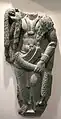 Porteur d'offrandes. Vallée du Swat. Butkara. Ier – IIe&nbsp;siècle. Schiste. Museo d'Arte Orientale, Turin