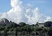 Zone du Palatin comprise entre les églises San Bonaventura et San Sebastiano correspondant à la Vigna Barberini.