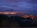 Vue de Naples depuis le versant sud-est de la colline de Camaldoli.