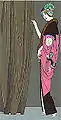 Gravure de mode de 1915 dans le magazine la Gazette du Bon Ton, par George Barbier.