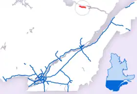 Carte de l'autoroute 70.