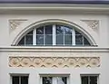 Détail de la façade côté parc