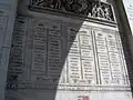 Arc de triomphe de l'Étoile où est gravé le nom de Desaix à Paris.