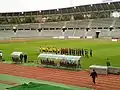 L'équipe (en jaune) lors du match contre Paris FC du 6 mai 2011 au Stade Charléty.