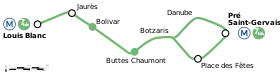 Voir la carte de la ligne.