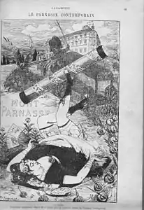 Le Parnasse contemporain vu par Félix Régamey, publié dans La Parodie.