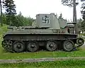 Char BT-42 au musée des blindées de Parola semblable à celui utilisé par les élèves du lycée Continuation.