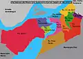 Carte des paroisses civiles de la municipalité de Caroní.