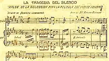 Partition musicale composée de trois lignes