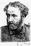 Le peintre Paul Chenavard par Félix Bracquemond.
