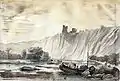 Ruines du Château de Montfort à Esneux (1841)