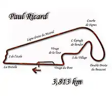 Le tracé de 1986 à 1990.