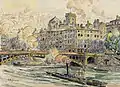 Le pont en acier dessiné par Paul Signac.