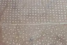 Pavimenta punica dans le quartier Hannibal du flanc sud de Byrsa (IIe&nbsp;siècle&nbsp;av. J.-C.).