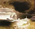 Fyr på den norske kyst (Phare sur la côte norvégienne) (v. 1860)