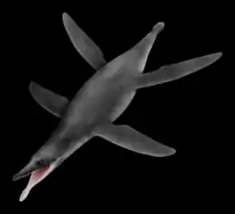 Illustration montrant à quoi Peloneustes aurait pu ressembler de son vivant.