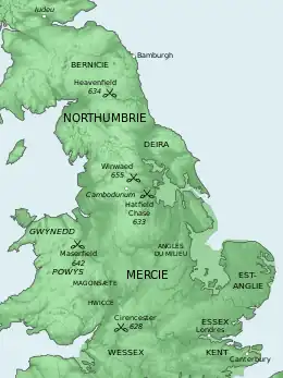 Carte de la Grande-Bretagne situant les lieux mentionnés dans l'article.