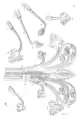 Figure 1 - L’artiste forge séparément chacune des brindilles pour les rassembler par après.