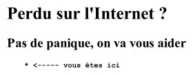 Capture d'écran de l'unique page web.