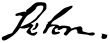 Signature de Pierre&nbsp;Ier