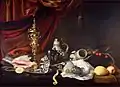Petrus Willebeeck (en), Nature morte, h/t, première moitié du XVIe siècle.