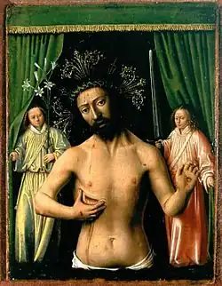 L'homme de douleur,  huile sur panneau, 1444-1446, Petrus Christus