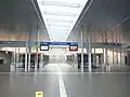 L'intérieur de la station aval.