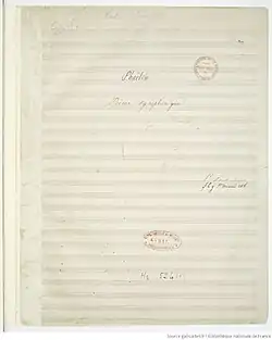 Page du manuscrit.
