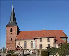L'église vue du sud.
