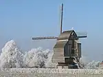 Le moulin de Riele sous la neige.