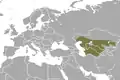 Aire de répartition de la Musaraigne pie