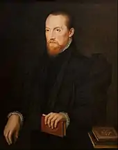 Portrait d'une homme à la barbe rousse, assis, 1555, 84 x 65&nbsp;cm, Fondation de la banque Santander.