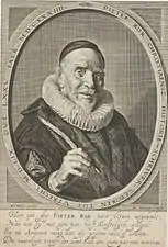 Portrait de Pieter Bor (en), gravure d'après Frans Hals (1634).