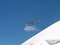Pylône suspendu et cabines de la télécabine Panoramic Mont-Blanc en France.