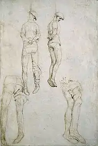 Étude des pendu (Collection Frick no 36-2).